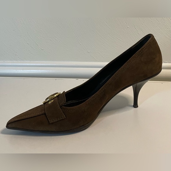 COACH Brown Suede Pointed Toe Pumps, Size 10B - Picture 6 of 13